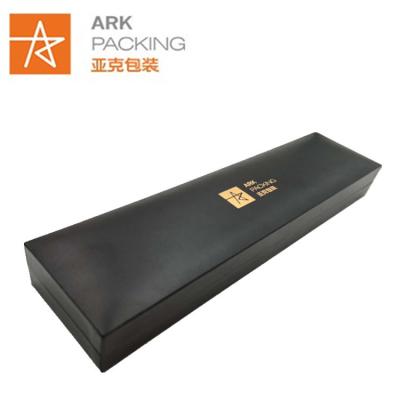 China Custom Eco - Friendly Logo Black Cardboard Paper Gift Packaging Box For Watch for sale