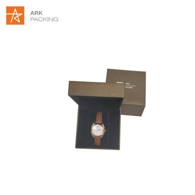 China Handmade Recycled Special Paper Material Watch Packaging Box With Custom Logo for sale