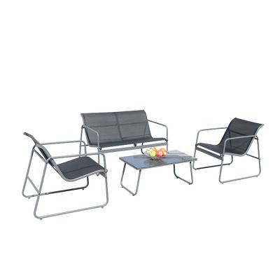 China Tslin modern unique outdoor furniture aluminum garden coffee table set for cafe for sale