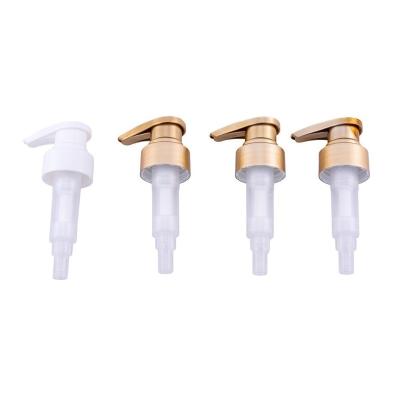 China Non Spill 28mm 32mm 33mm Rose Gold Black 38mm Cosmetic Lotion Soap Dispenser Pump for sale