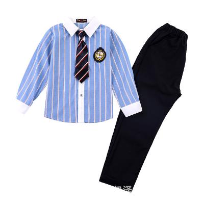 China Wholesale College Style Boys Girls Long Sleeves Sets Children Kindergarten Primary School Uniforms for sale