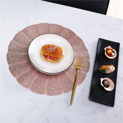 China French Luxury Wedding PVC Waterproof Mat Viable For Dining Round Table Place Mats for sale