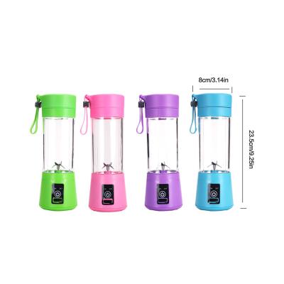 China 380ml Outdoor Custom Logo Portable Personal Smoothie Blender Six Blades Mini Home USB Rechargeable Blender Juicer Cups for sale