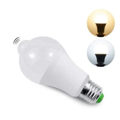 China Residential Smart Human Body LED Light PIR Mention Sensor LED Bulb Infrared Motion Induction Sensor LED Bulb for sale