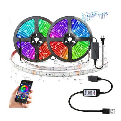 China Oudoor factory indoorResidential USB DC5V Led Strip Tooth Controller RGB Wireless Music MIC TV Blue Backlight Strip for sale