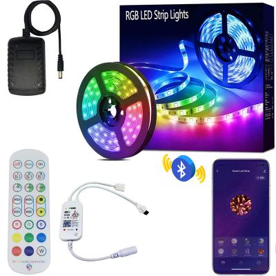 China Residential Wholesale Smart Flexible Waterproof WIFI 12V 10m 5050 SMD RGB 30 60Led 24-Keys LED Light Bar for sale