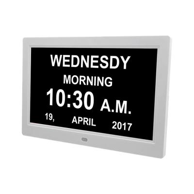 China Class Of 10 Inch Alarms 12 Brightness Volume Adjustable Day Date Calendar Clock For Low Vision Impaired Superior for sale