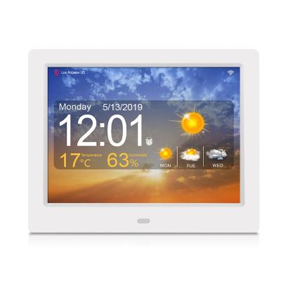 China Class Newest Desktop and Wall Mount 8inch WIFI Weather Station for Calendar Photo Digital Video Display for sale