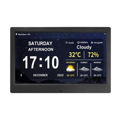 China Files New Style 10 Inch High Resolution Today's Date Week Weather Forecast WiFi Digital Calendar Clock With Remote Control for sale