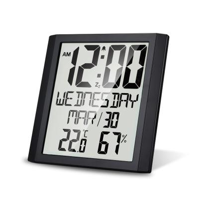 China High Definition Big Screen Letter Clock Digital Alarm Clock Travel Time Silent Calendar Calendars Easy to Read for Elderly for sale