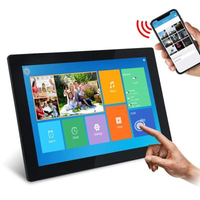 China Wifi 10.1 inch HD 16G Android touch screen wifi digital photo playback video facebook send smart photo frame for sale