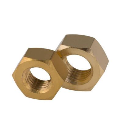 China General Industry M2 M2.5 M3 M3.5 M4 M5 M6 M7 M8 M10 M12 M14 M16 DIN934 H62 Brass Nuts Copper Hex Nut Metric Hex Nut for sale