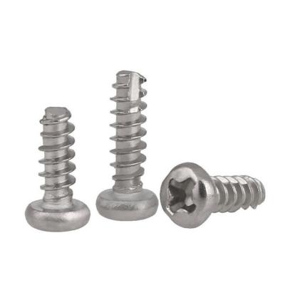 China Self Tapping Screws 304 Stainless Steel Plain DIN Slotted Screw Cross Round Pan Head Phillips Cut Tail Tapping SS304 Phillips 6 for sale