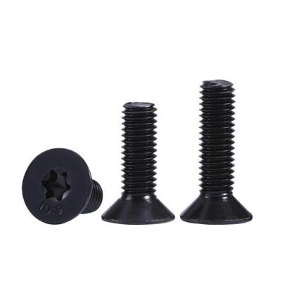 China M3 M4 M5 M6 M8 M10 Grade M3 M4 M5 M6 M8 M10 Grade M3 M4 M5 M6 M8 M10 GB2673 Carbon Steel GB2673 Main Six-lobe Head Machine Torx Countersunk Flat Countersunk Flat Screw Black Plated Black Torx 10.9 for sale