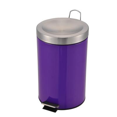 China Sustainable Innovative Function Round Pedal Bins Pedal 12 Liter Luxury Pedal Bin for sale