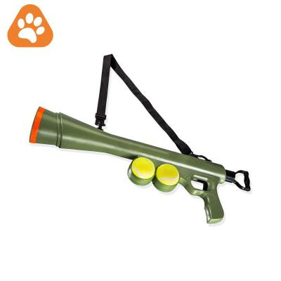 China ABS Tennis Launcher Catapult Jigsaw Puzzle Dog Chew Toys Deluxe Interactive Training Squeaky Toys for sale