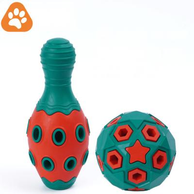 China OEM Stocked Stuffed Molars Interactive Built-in Bells Luminous Ball Dog Chew Toys Set for sale