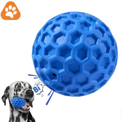 China Wholesale Custom Stocked No Stuff Durable Bouncing Squeaky Balls Interactive Dog Chew Toys for sale