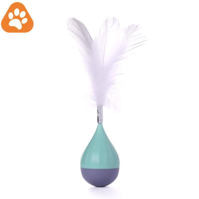 China Lovely Design Feather Tumbler Self-Teasing Game Pet Cats Eco-Friendly Stored Durable Premium Toys for sale