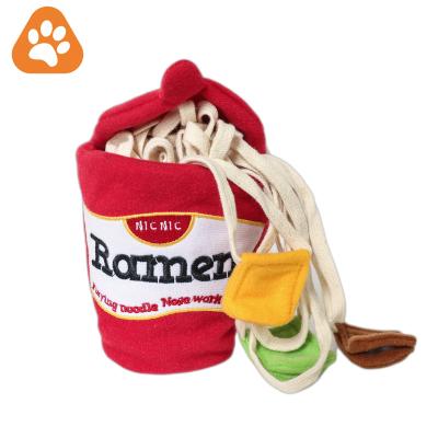 China Cotton Stocked Eco Friendly Interactive Cute Ramen Nose Training Slow Feeder Dog Chew Toys for sale