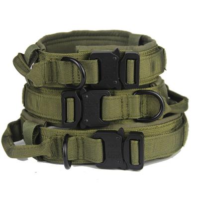 China Viable Military Training M L XL Tactical Service Dog Collar With Cheap High Quality Handle for sale