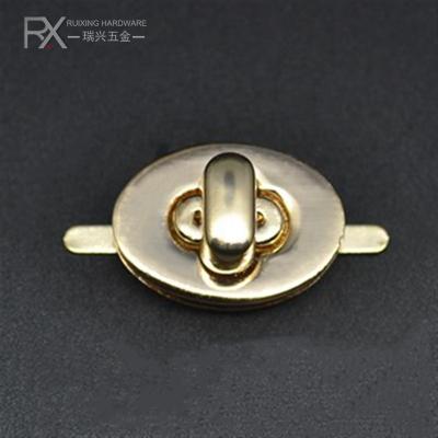 China New Style Custom Zinc Alloy Metal Metal Oval Lock For Handbag Parts Luggage Accessories Bag Hardware for sale