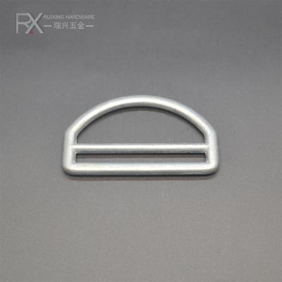 China Wholesale Metal 50mm Tri Glide Adjustable D Slider Buckle Metal D Shape Adjuster Buckle For Bag Accessories D-Ring Belt Buckle for sale