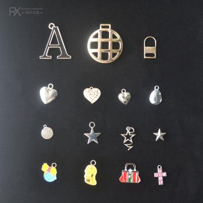 China Custom Metal Logo Metal Letter Hollow Out Decorative Zipper Puller Tag Metal Zipper Slider For Handbags Clothing Suitcase Fittings for sale