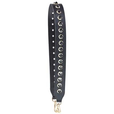 China Handbag PU Leather Custom Bag Strap With Spike Decoration Punk Rivet Style Decorative Strap Bag Belt 40 Mm Wide Shoulder Belt For Bag for sale