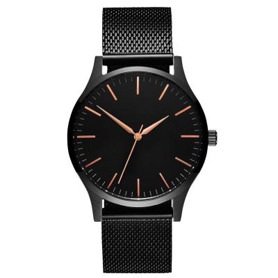 China Auto date 3atm water resistance clean brand watch men japan movt black quartz watch for sale