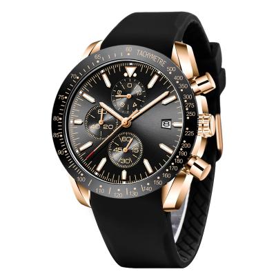 China Men's Automatic High Quality Multi-Function Sports Wrist Multi-Function Wrist Multi-Function Automatic Men's Leather Strap 3 Date Sub Dial Tachymeter Chronograph Luxury Quartz Watch for sale