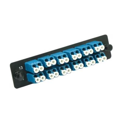 China FTTH System Manufactured China Cheapest Black Duplex LC Fiber Optic Adapter Panel for sale