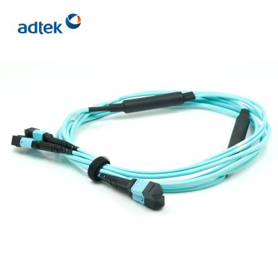 China OM3 /OM4 24/48 Fiber 3M PVC/LSZH Aqua Trunk Cable JIPIP8333MP-AQ for sale