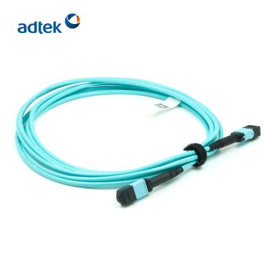 China FTTX 24 Core MPO MTP 2.0mm 3M Optical Fiber Patch Cords in Blue PC UPC for sale