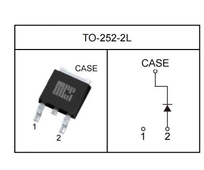 China Reference data sheet HX1D04065E macrocoresemi SiC Schottky Diode VRRM 650V IF(TC=155C) 4A QC 12nC TO 252 2L for sale