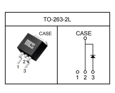 China Reference data sheet HX1D15065G macrocoresemi  SiC Schottky Diode Silicon carbide Schottky diode TO 263 2L VRRM  650 V IF(TC 160C) 15A QC 59 nC for sale