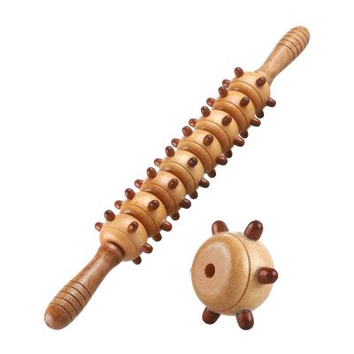 China Wholesale Wood Body Therapy Massage Tools Wood Roller Maderoterapia Anti Cellulite Massage Roller Body Wooden Stick Massager for sale