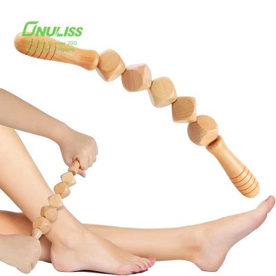 China Wooden Body Cellulite Massage Roller For Abdomen Scalp Wood Lymphatic Massager Kit for sale