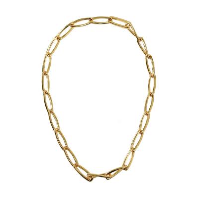 China FASHIONABLE hot selling simple thick chain unisex style link chain bracelet clavicle chain necklace for sale