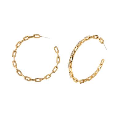 China FASHIONABLE Women Fashion Big Circle Chain Earrings Luxury Brand Earring for sale