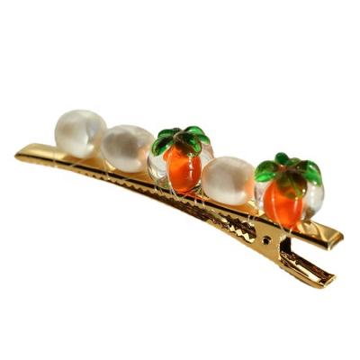 China Eco-friendly Hot Sales Unique Design Three Pearl Colored Two Luster Hairpins for sale