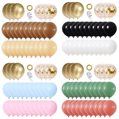 China Party Decorations Wholesale Metallic Gold Confetti Latex Balloons Set Birthday Wedding Balloons Decorations for sale