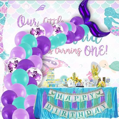 China Party Decorations Mermaid Balloons Garland Kit with Tail Foil Balloons Set for Birthday Mermaid Balloons Party Decorations for sale