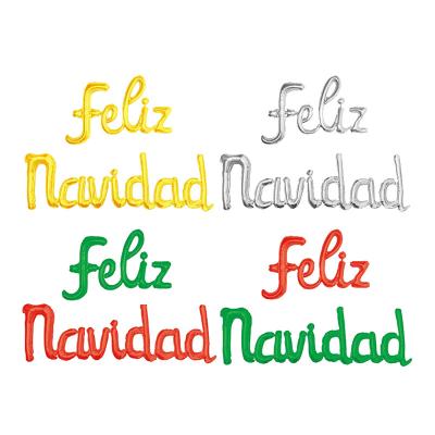 China Party decorations 16 inch feliz navidad letter foil balloons for Christmas party Happpy Siamese Christmas balloons decorations for sale