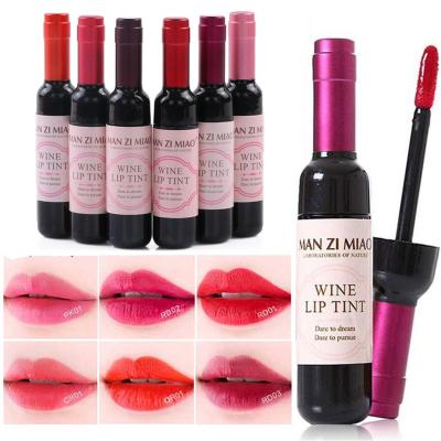 China Waterproof newcomer mini wine lip tint packaging wine lip tint red wine can do private logo for sale