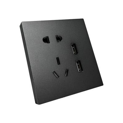 China Mordern PC Material 86 Electrical 2 Pin Socket Wall Outlet USB Type and 3 Pin Universal Charger for sale