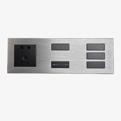 China Hotel Room Single Aluminum Plate Integrated Control System RS485 Intelligent Socket And Switch for sale