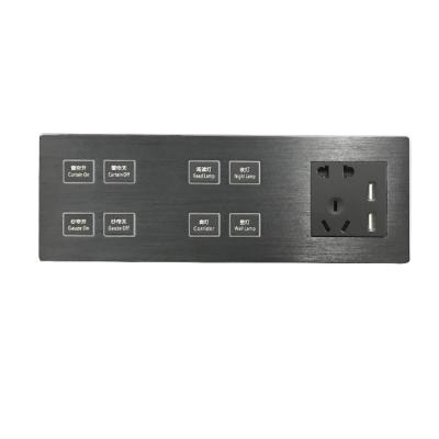 China Mordern Dry Contact RS485 Frame Dry Contact Aluminum Plate Integrated Hotel Switch Fine Milling Panel for sale