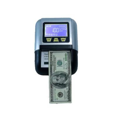 China Auto Account LCD Show Auto Currency Identify Detector Mini Portable Currency Counterfeit Fake Money Bill Banknote Note Detector for sale