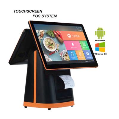 China SDK 15.6 Inch Windows 10 POS Machine Capacitive Touch Screen All in One Pos Point of Sale Android Pos System for restaurants retail for sale